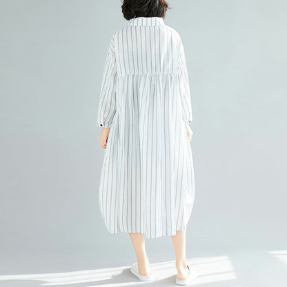 Linen Women Plus Sizes Long Shirts
