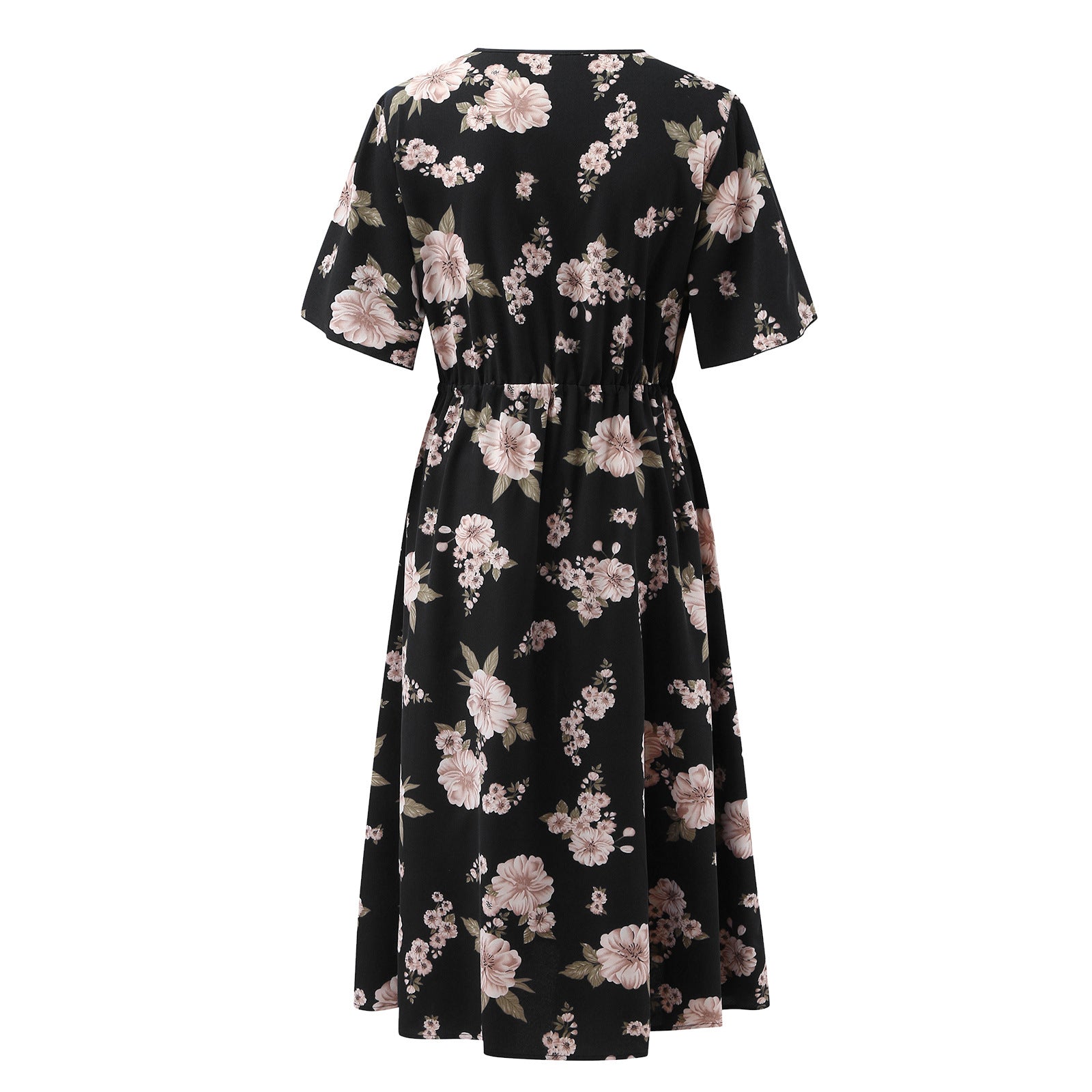 Women Chiffon Short Sleeves Plus Sizes Dresses