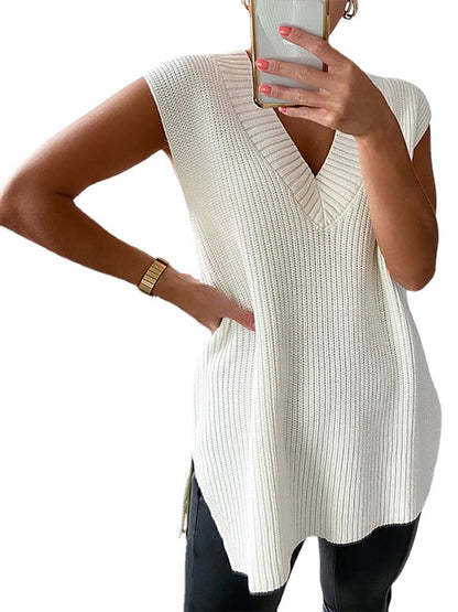 Women Sleeveless Knitted Vest