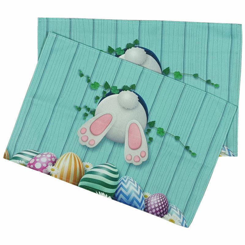 Happy Easter Day Rabbit Painted Eggs Coaster 10pcs/Set