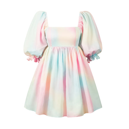 Summer Sexy Square Neckline Women Mini Dresses