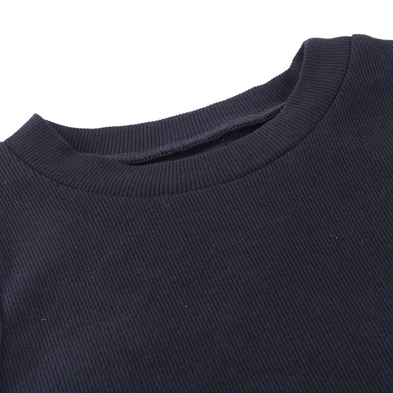 Sexy Backless Bow Design Sleeves Crop Tops