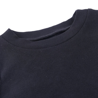 Sexy Backless Bow Design Sleeves Crop Tops