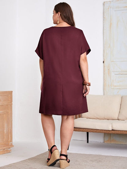 Plain Plus Sizes Women Daily Dresses