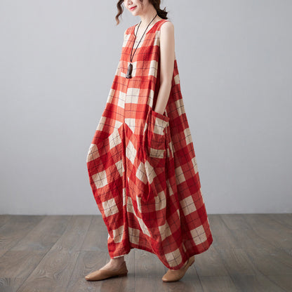 Summer Plus Sizes Linen Long Dresses for Women