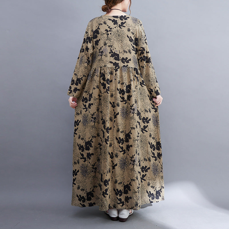 Vintage Plus Sizes Long Sleeves Fall Dresses