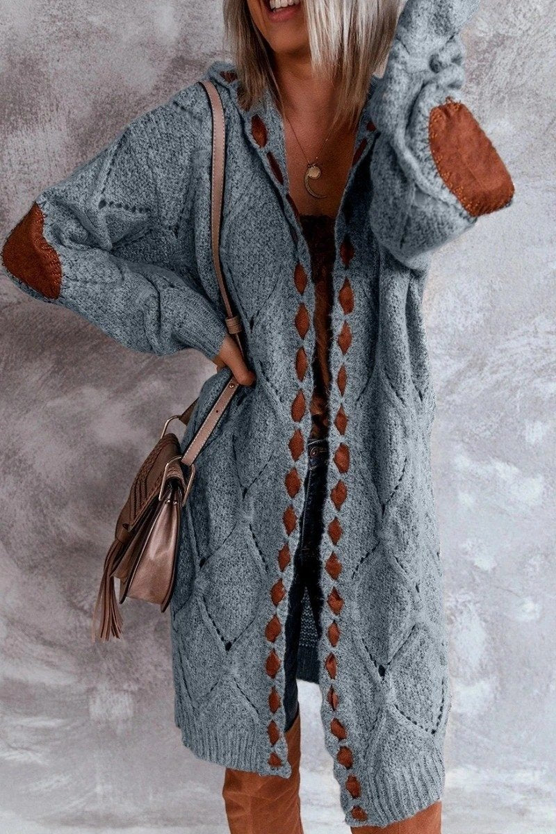 Women Knitting Long Sleeves Cardigan Sweaters-STYLEGOING