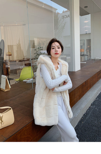 Artificial Fur Sleeveless Vest Coats for Women