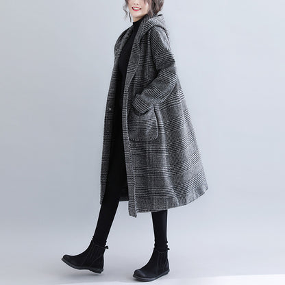 Casual Woolen Plus Sizes Women Overcoats