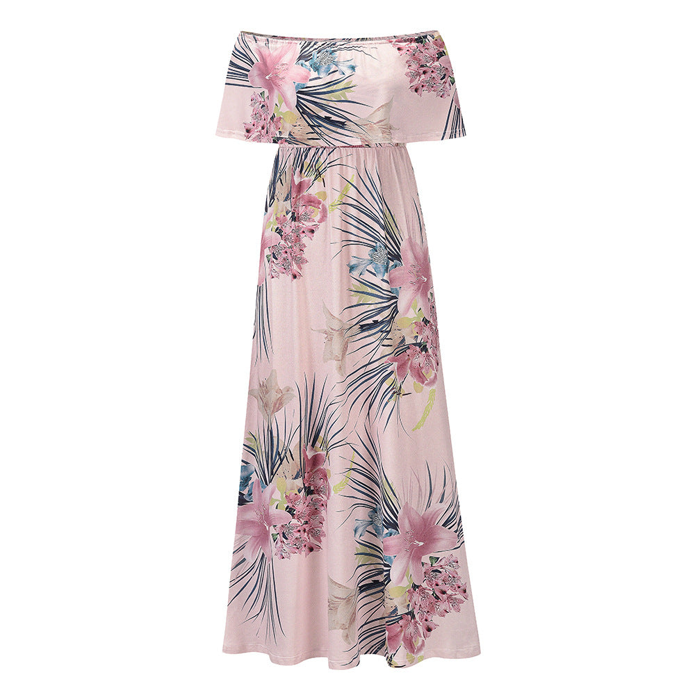 Sexy Strapless Women Boho Long Dresses