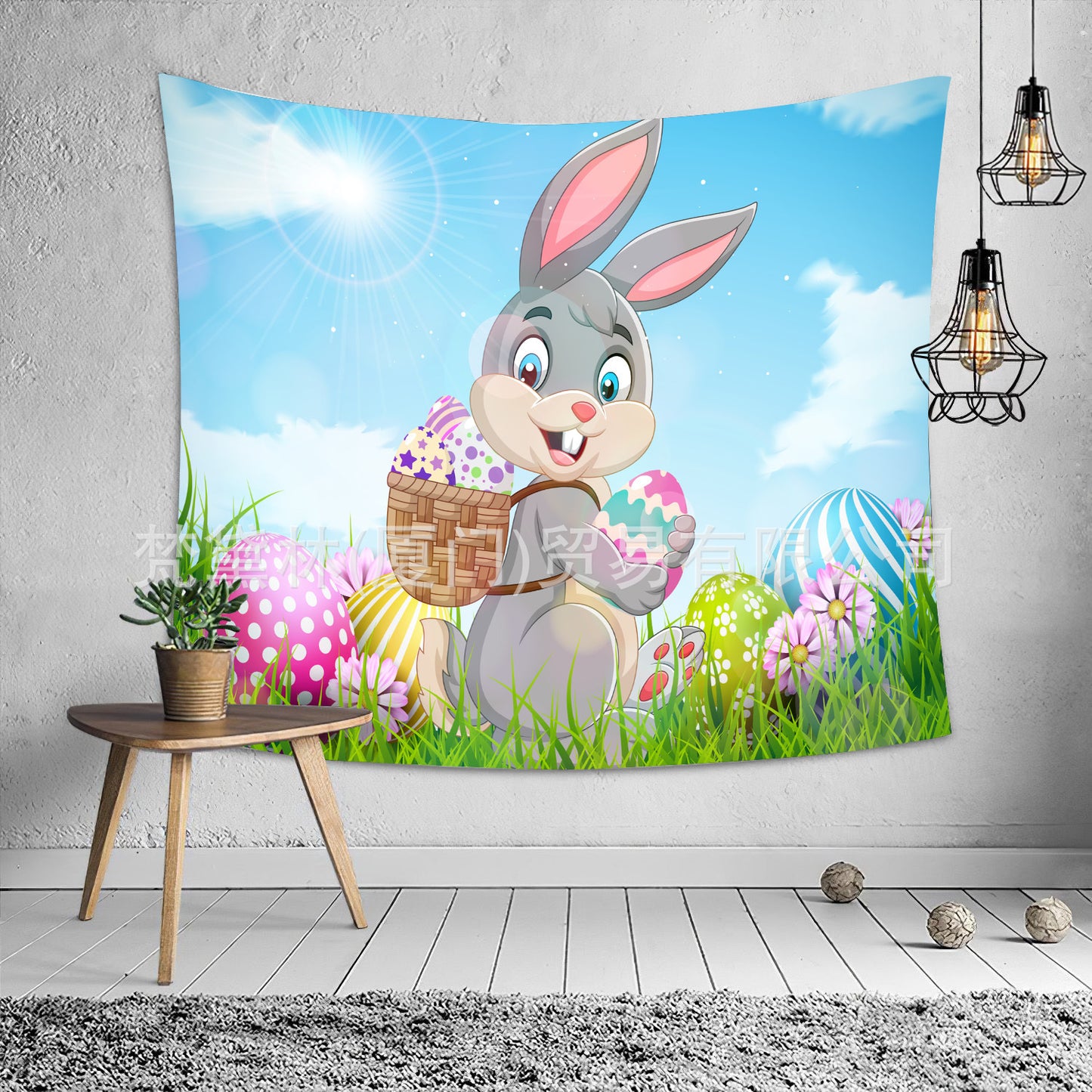 Happy Easter Day Room Wall Tapestry for Decoration