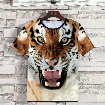 Summer 3D Animal Print Men T Shirts-STYLEGOING