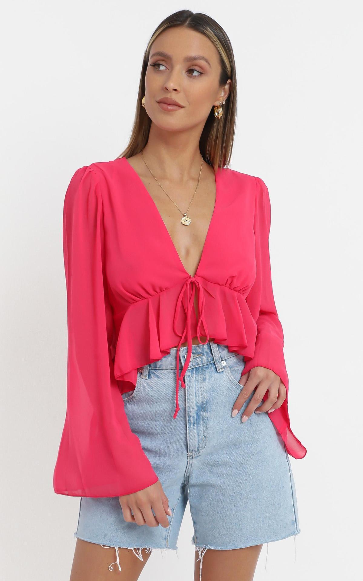 Sexy Women Summer Chiffon Deep V Neck Shirts--Free Shipping at meselling99