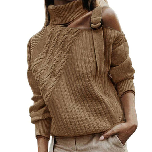 Casual Turtleneck Knitted Women Sweaters