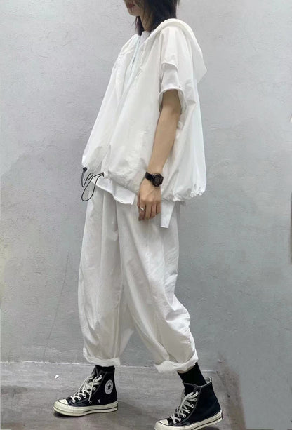 Women Linen Drawstring Leisure Fall Jacket-STYLEGOING