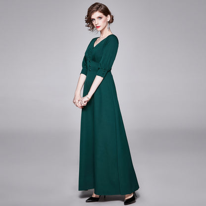 Elegant V Neck Long Evening Party Dresses