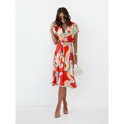 Sexy V Neck Short Sleeves Dresses