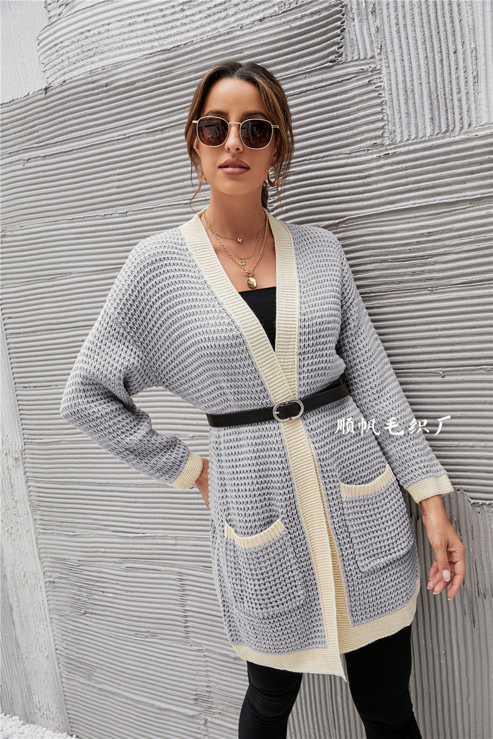 Casual Knitting Long Sleeves Women Overcoat
