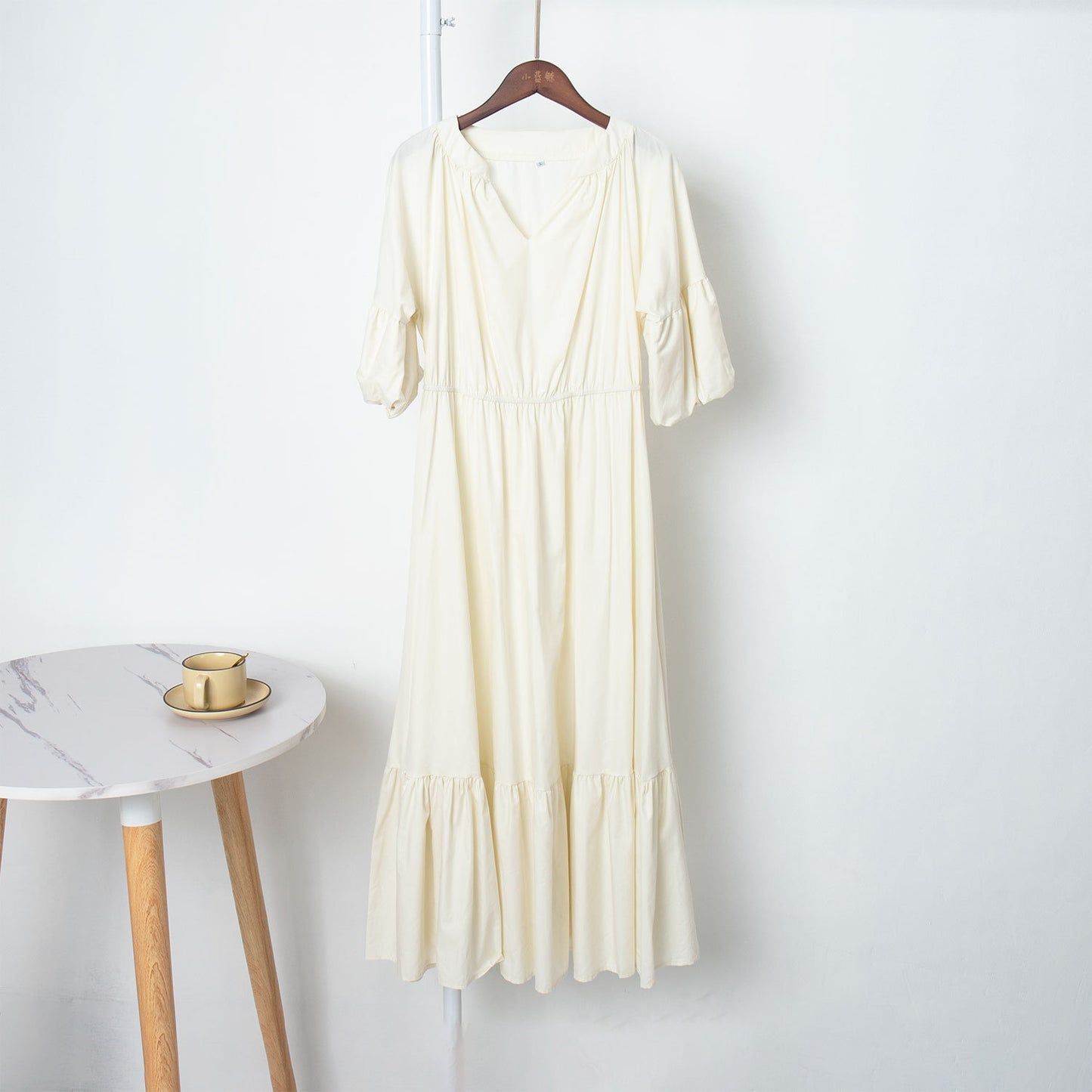Women High Waist A Line Midi Dresses