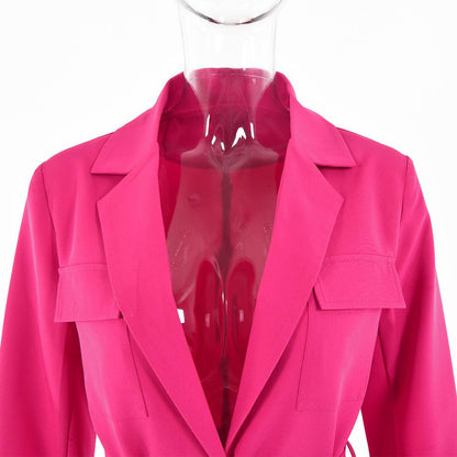 Women Fall Long Blazers with Blet--Free Shipping at meselling99