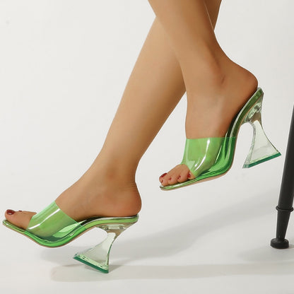 Sexy Wine Cup Shaped Heels Ladies Sandals