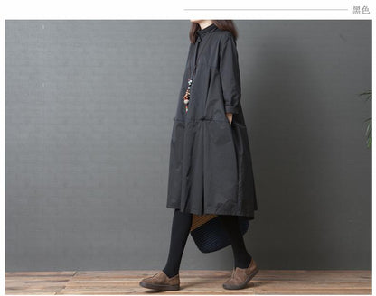 Fashion Plus Size Midi Shirts Cozy Dresses-STYLEGOING