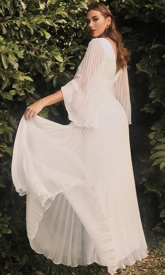 Fairy Deep V Neck Long Sleeves Party Dresses