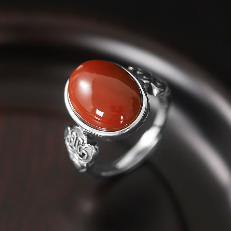 Vintage Lock Design Layin Craftmanship Silver Rings for Women