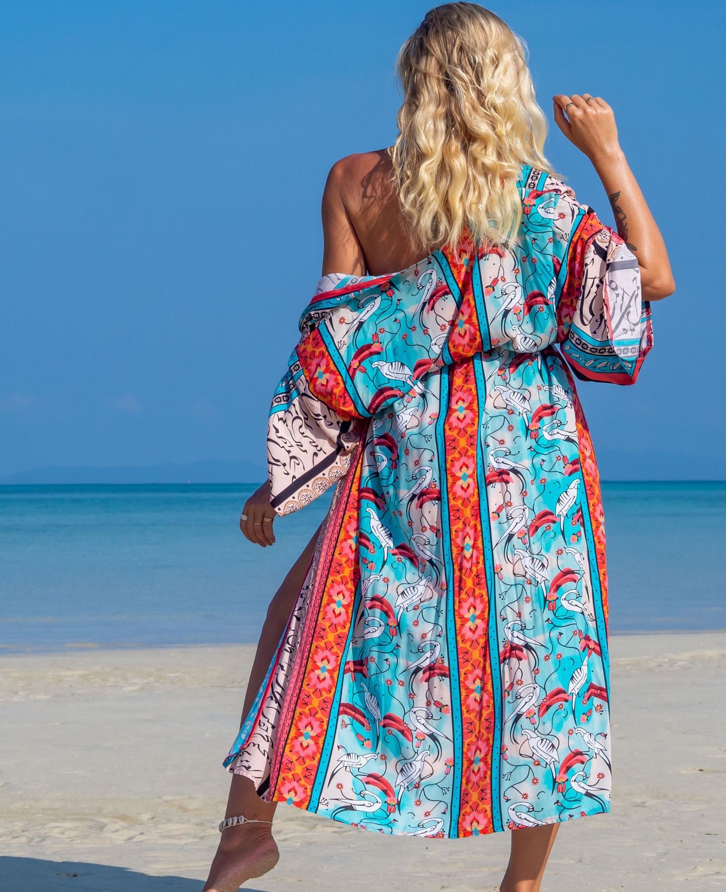 Fashion Floral Print Summer Kimono Beachwear Cover Ups