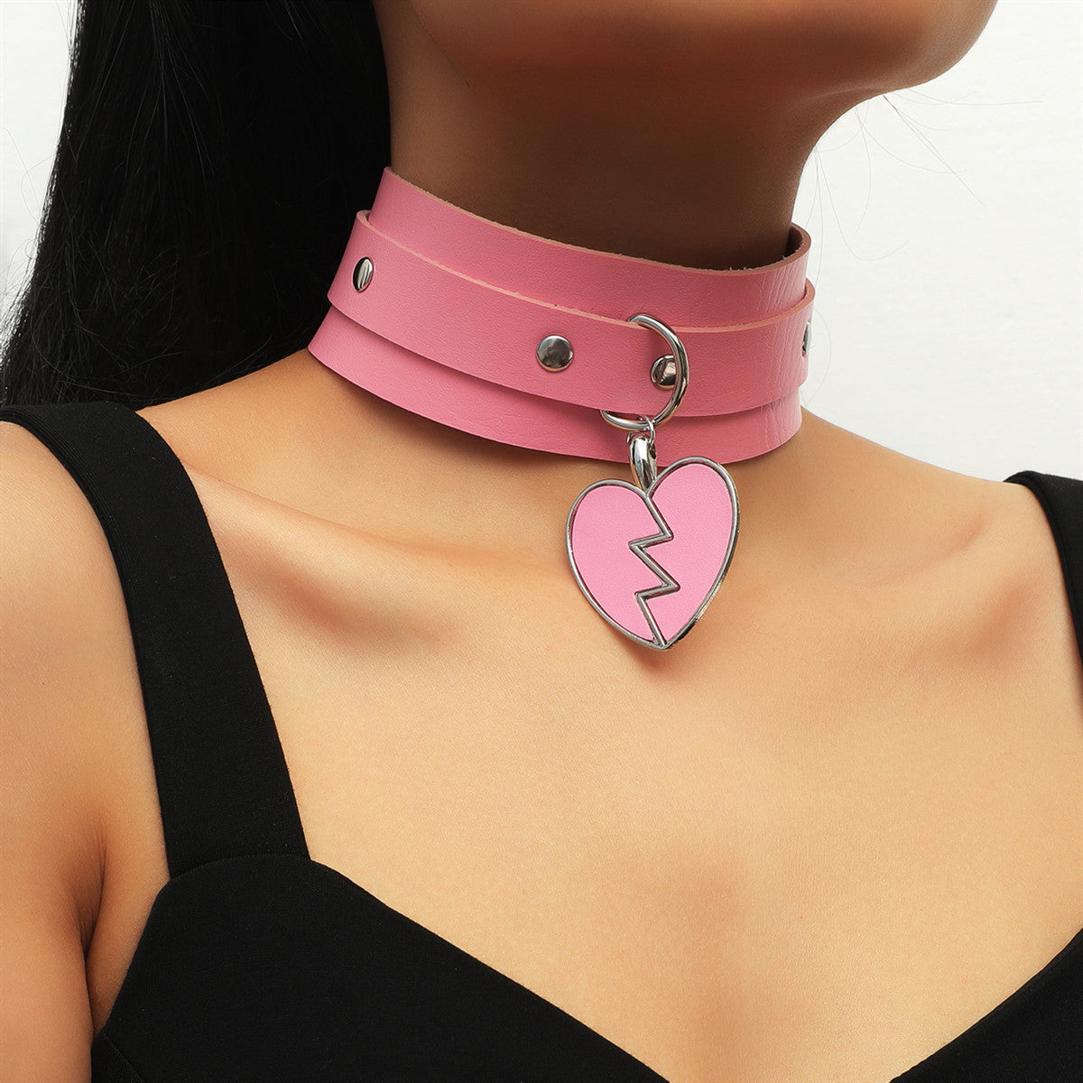 Sweetheart Design PU Leather Clavicle Chain