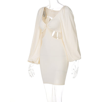 Sexy Lantern Sleeves Summer Short Dresses