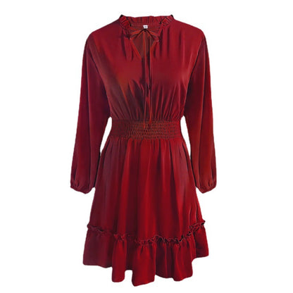 Vintage Long Sleeves A Line Fall Dresses