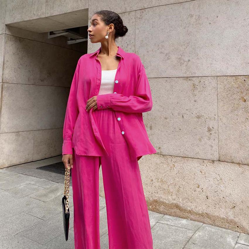 Fall Casual Turnover Collar Two Pieces Outfits-STYLEGOING