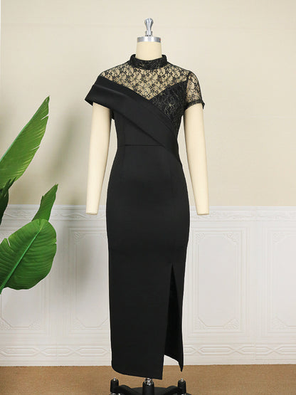 Vintage Lace Short Sleeves Party Dresses for Women