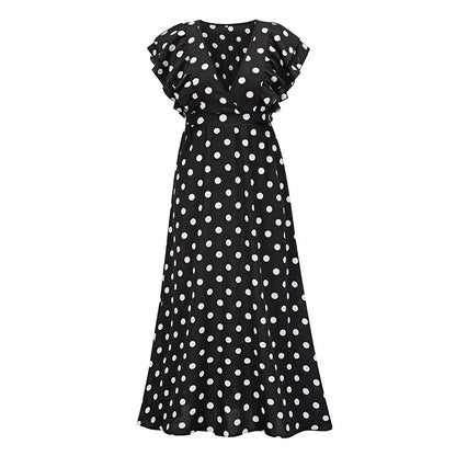 Summer Sexy Dot Print Long Summer Beach Dresses