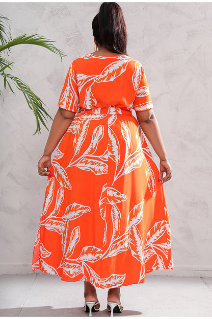 Women Floral Print Plus Sizes Dresses