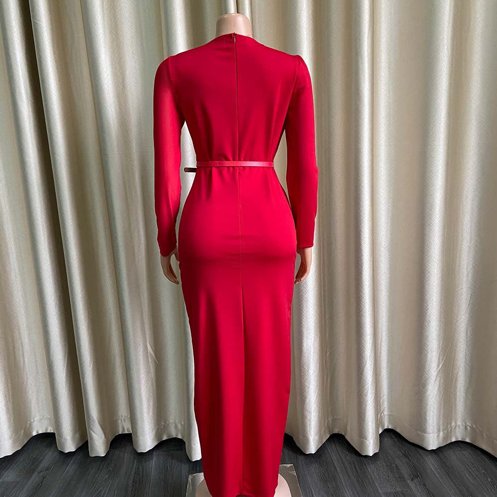 Sexy Split Front Plus Sizes Women Long Party Dresses
