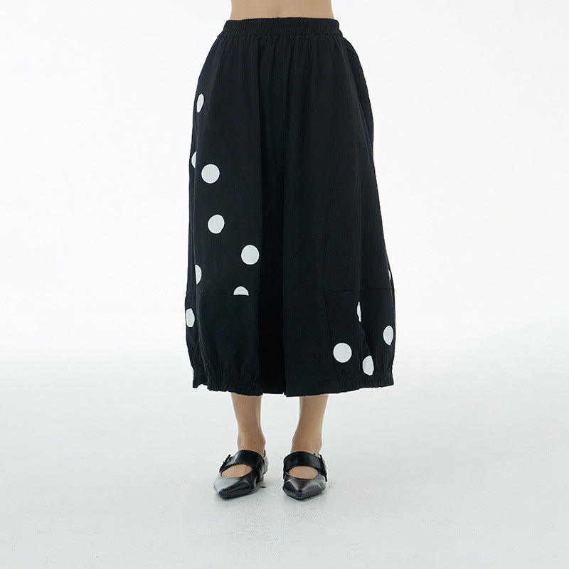 Designed Summer Plus Sizes Wide Legs Pants
