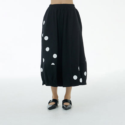 Designed Summer Plus Sizes Wide Legs Pants