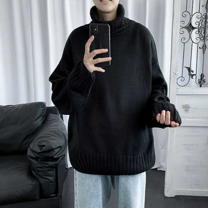 Winter Turtleneck Knitting Pullover Sweaters for Men