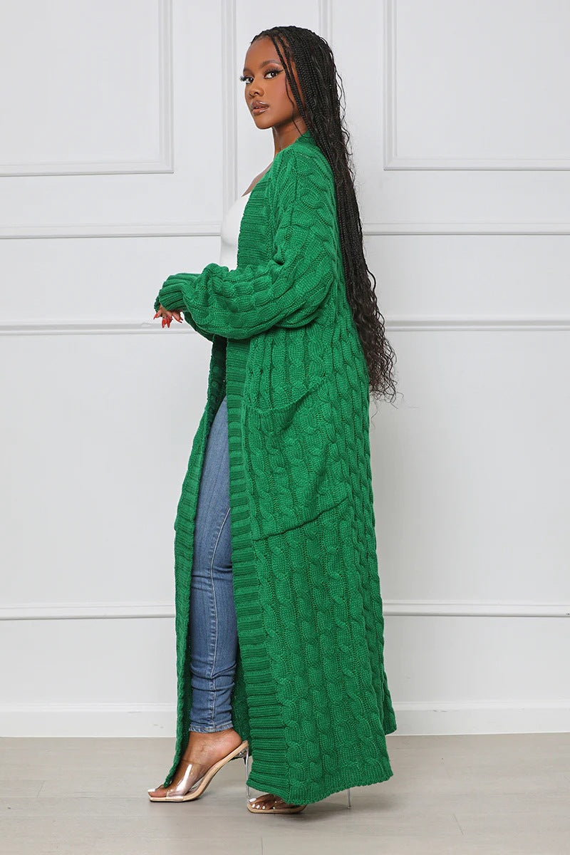 Casual Long Knitted Cardigan Overcoats for Women