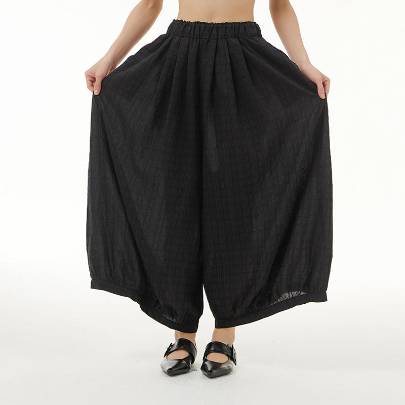 Vintage Designed Plus Sizes Summer Wide Legs Pants
