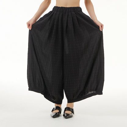 Vintage Designed Plus Sizes Summer Wide Legs Pants