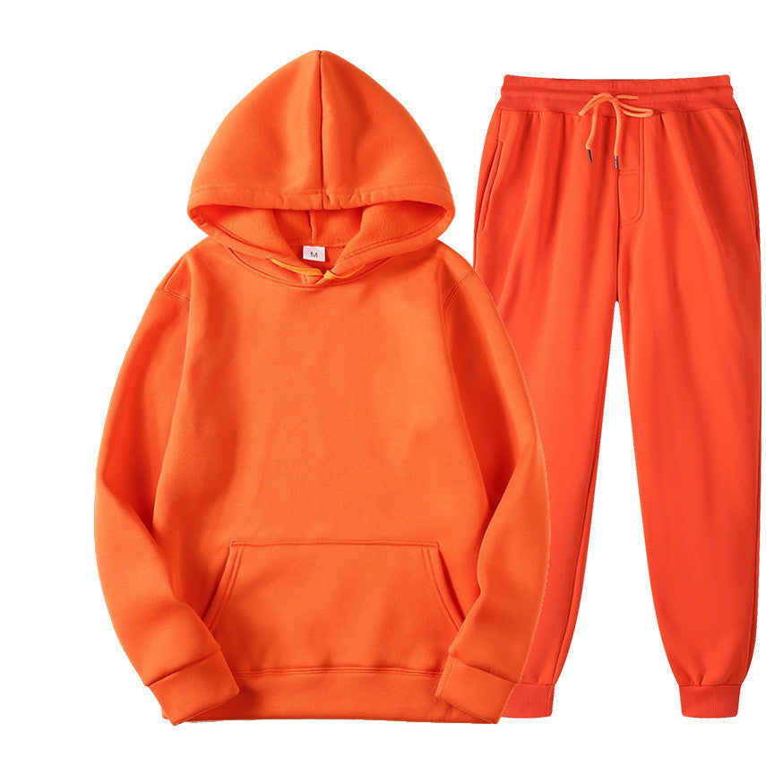 Casual Pullover Hoodies and Sports Pants Sets for Women and Men