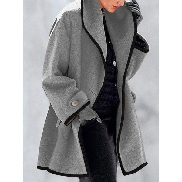 Plus Sizes Women Woolen Overcoat