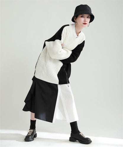 Designed Women Zipper Knitted Winter Sweaters