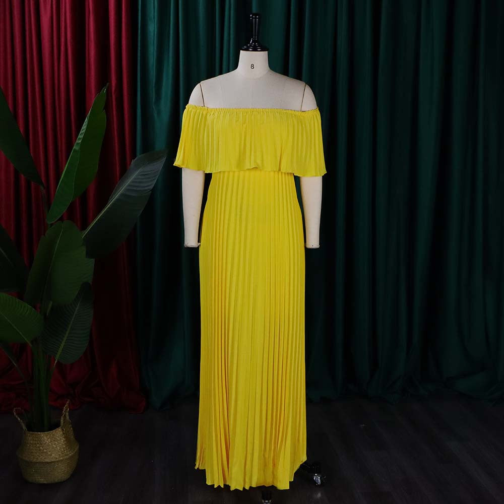 Summer Sexy Off The Shoulder Stapless Long Dresses