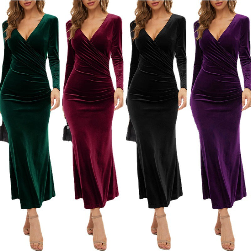 Elegant Velvet Evening Dresses for Women
