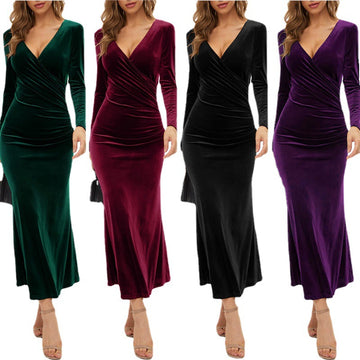 Elegant Velvet Evening Dresses for Women