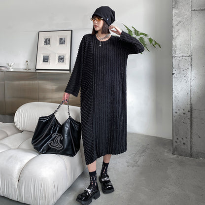 Vintage Black Long Cozy Dresses